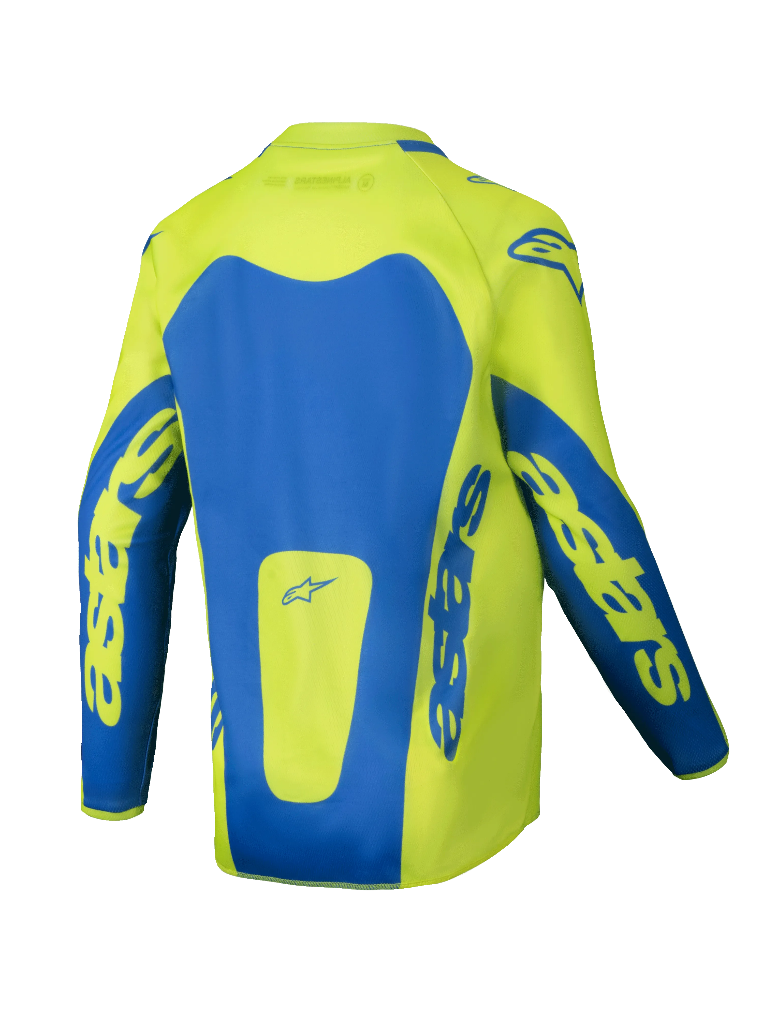 2025 Alpinestars Youth Racer Veil Jersey Yellow Fluo Blue