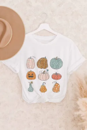 9 COLORFUL PUMPKINS GRAPHIC TEE