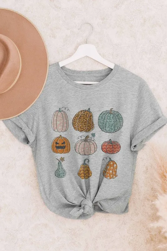 9 COLORFUL PUMPKINS GRAPHIC TEE