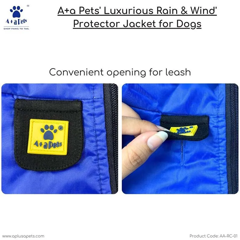 A a Pets' Luxurious Rain & Wind' Protector Jacket for Dogs - Red