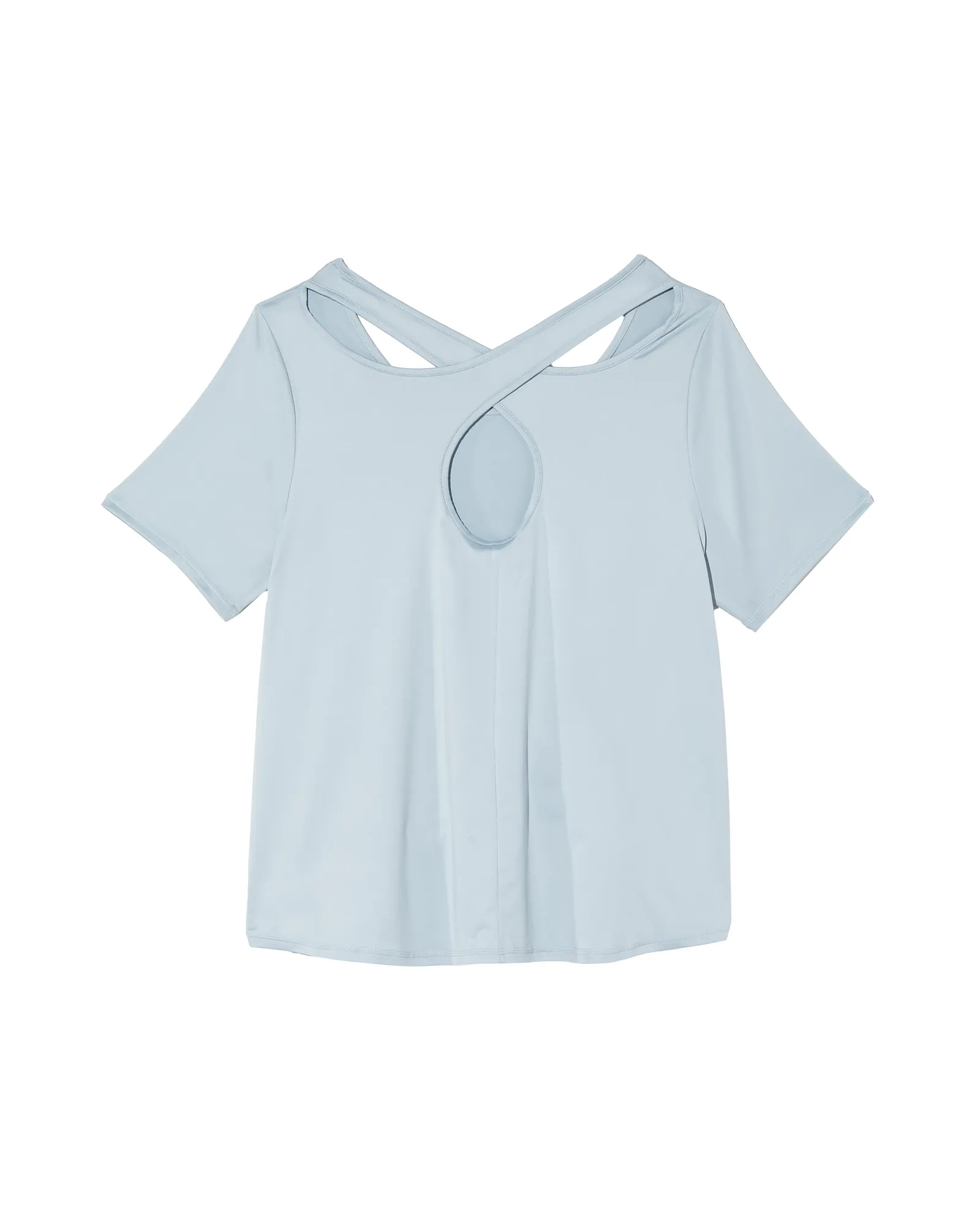 Allium Twist Back Tee | Light Blue