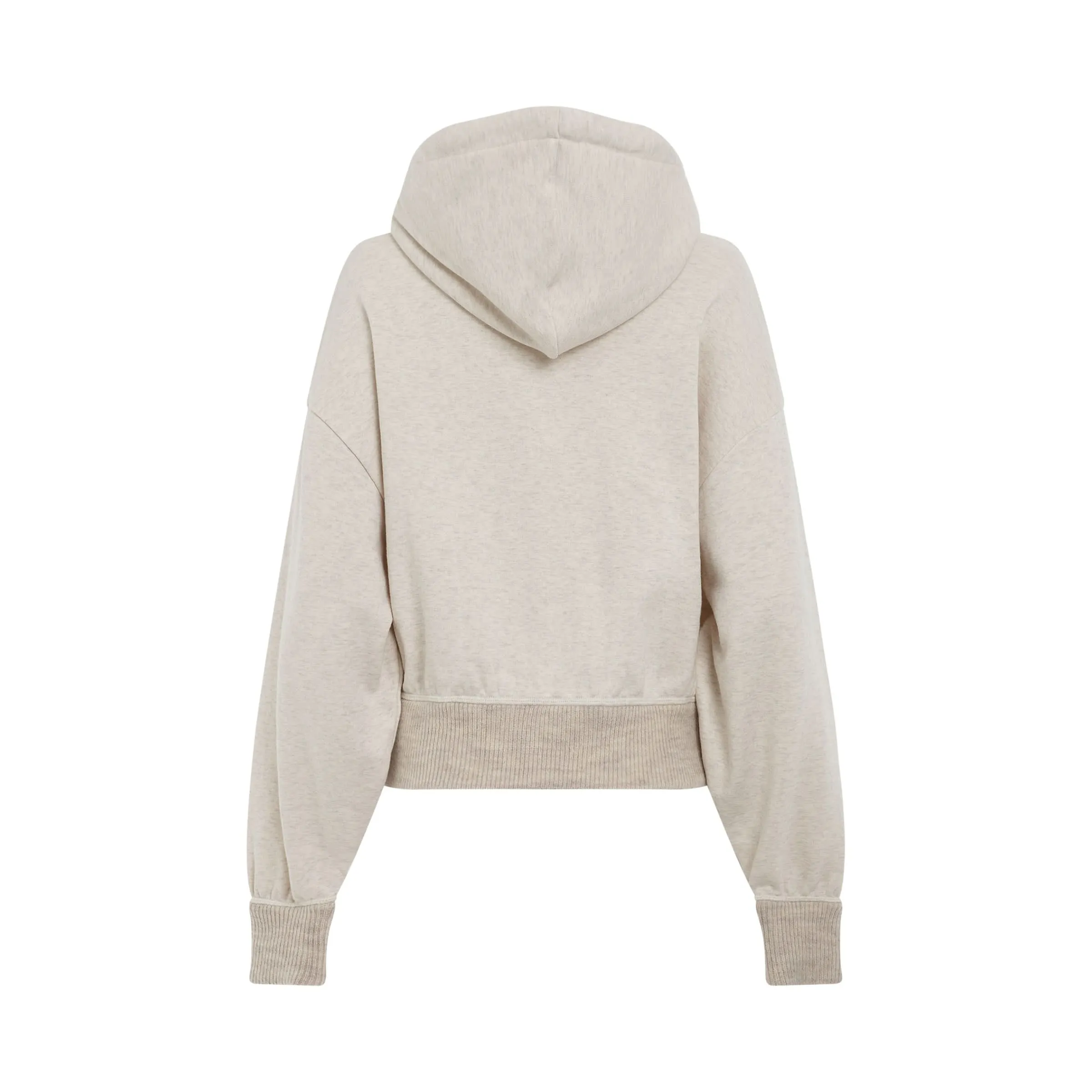 Anagram Leather Patch Hoodie in Oat