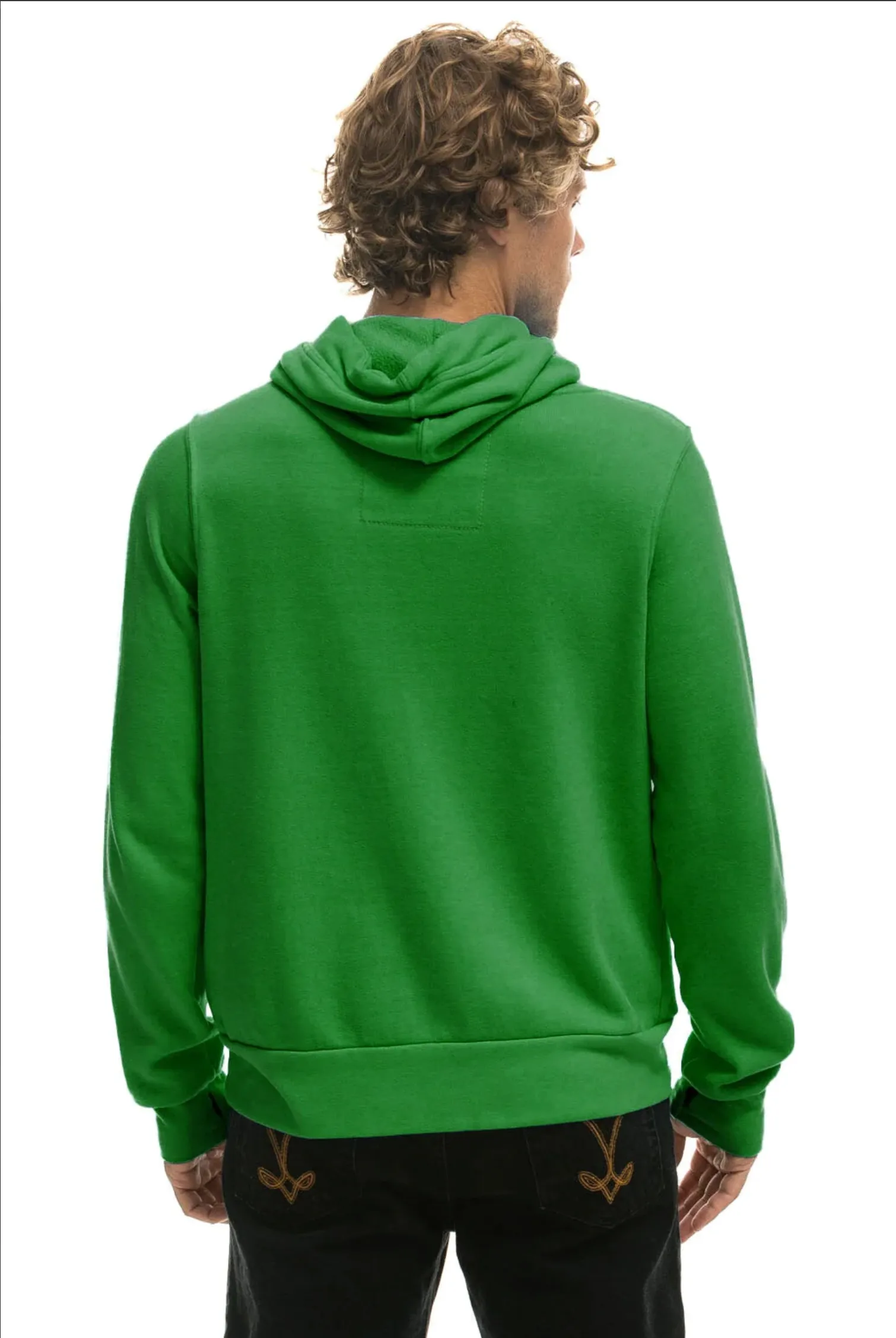 AVIATOR NATION NINJA UNISEX PULLOVER HOODIE IN KELLY GREEN