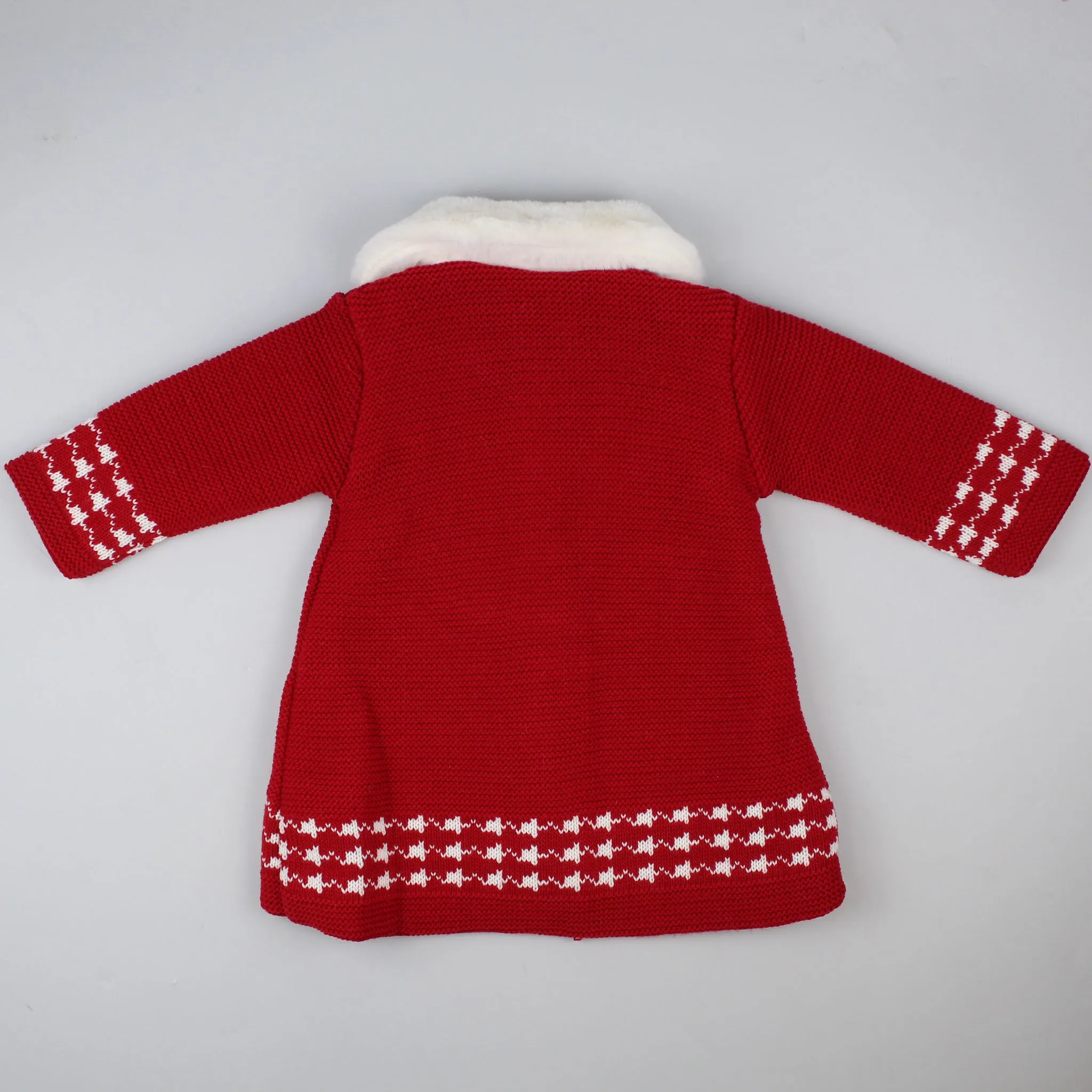 Baby Girl Red Knitted Coat - Pex Miranda