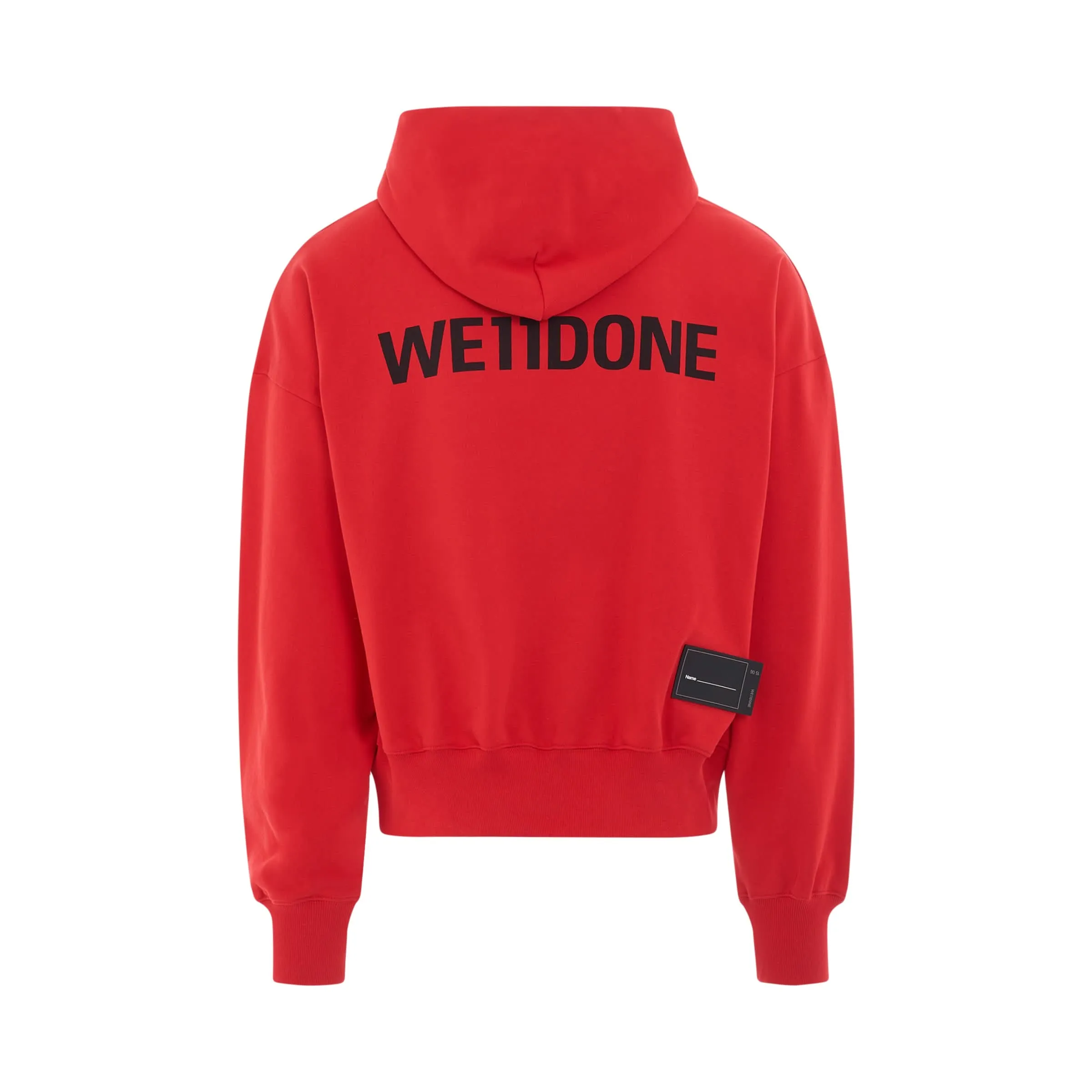 Back Basic Logo Hoodie in Red