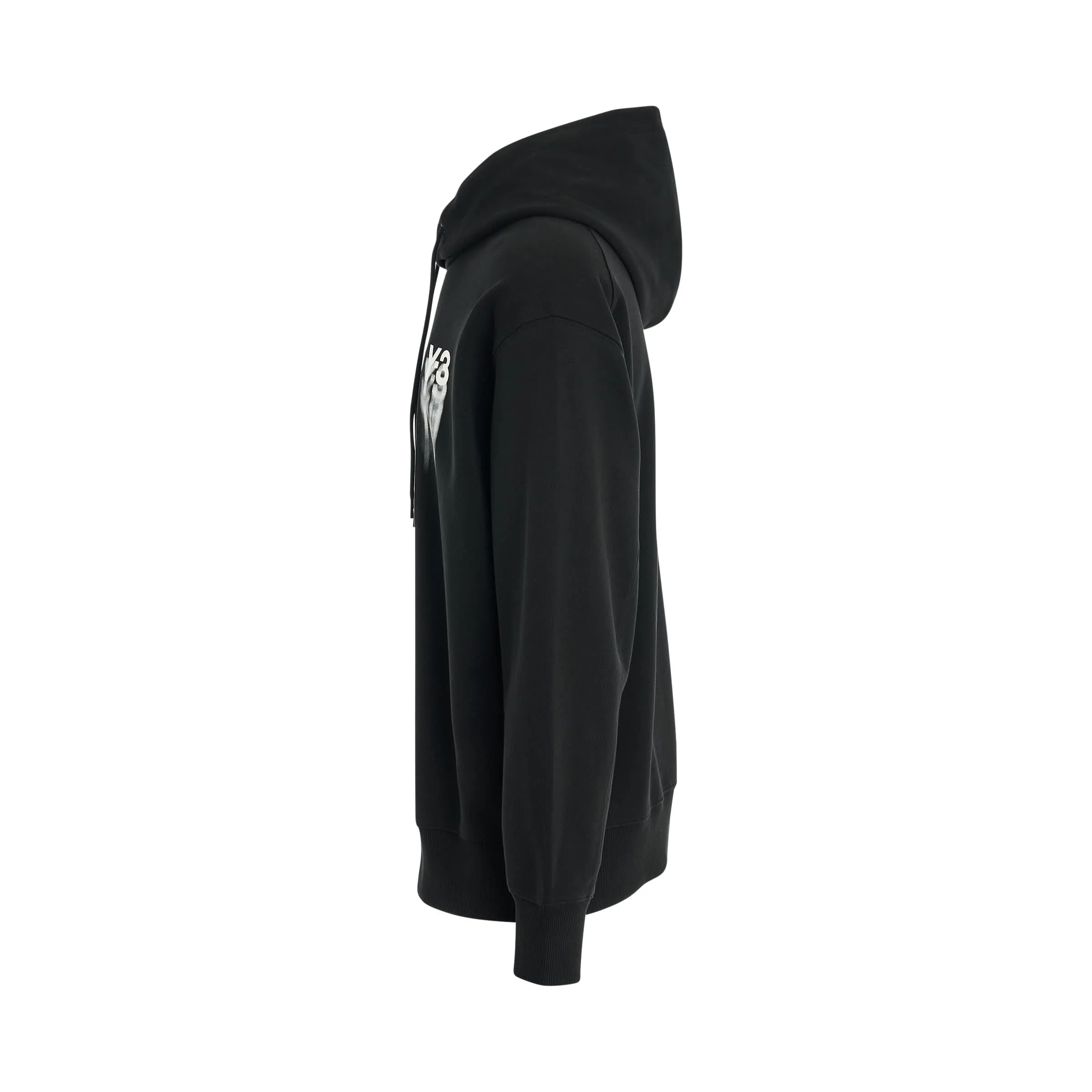 Blurry Logo Hoodie in Black