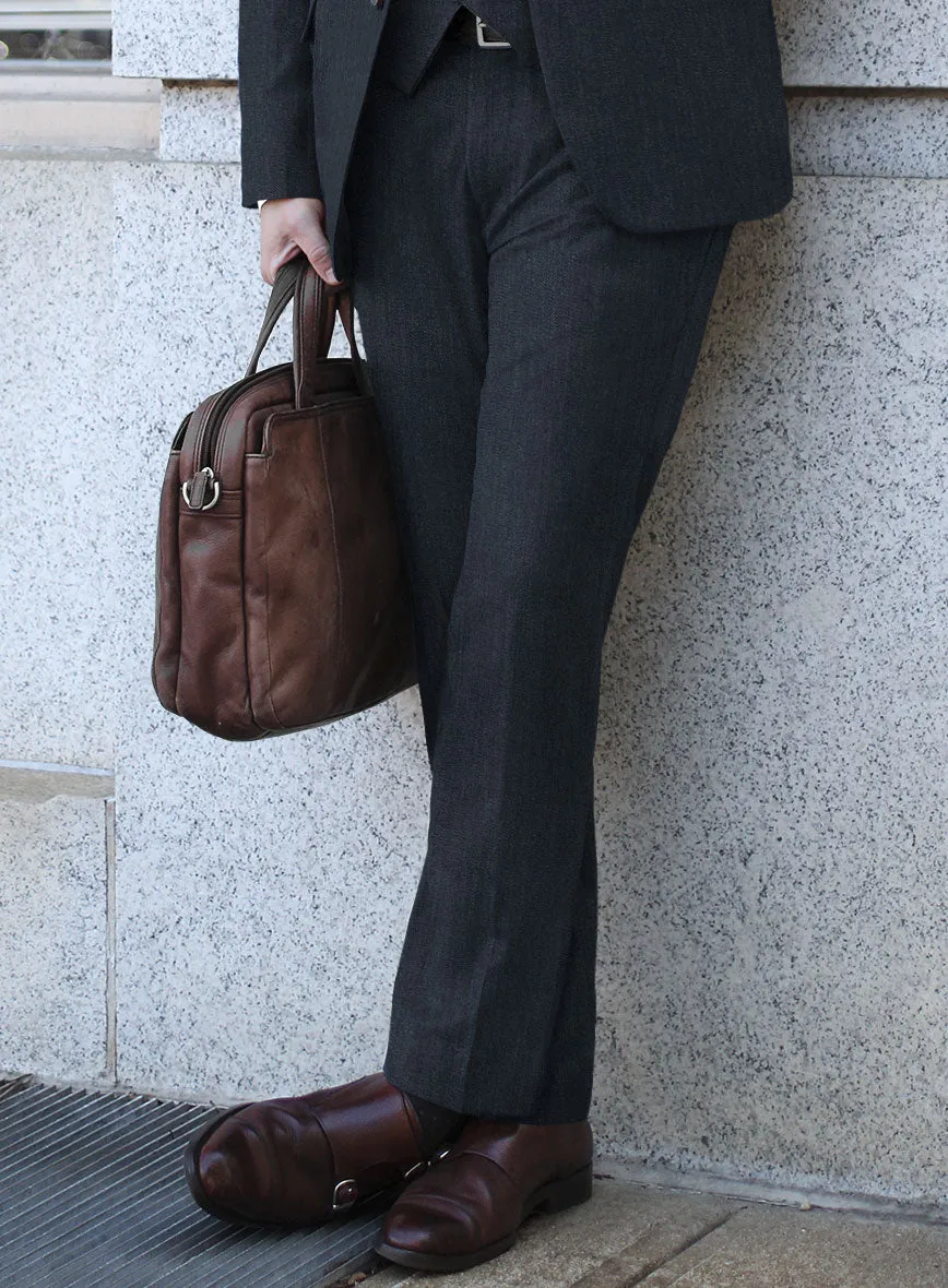 Bristol Muted Blue Herringbone Suit