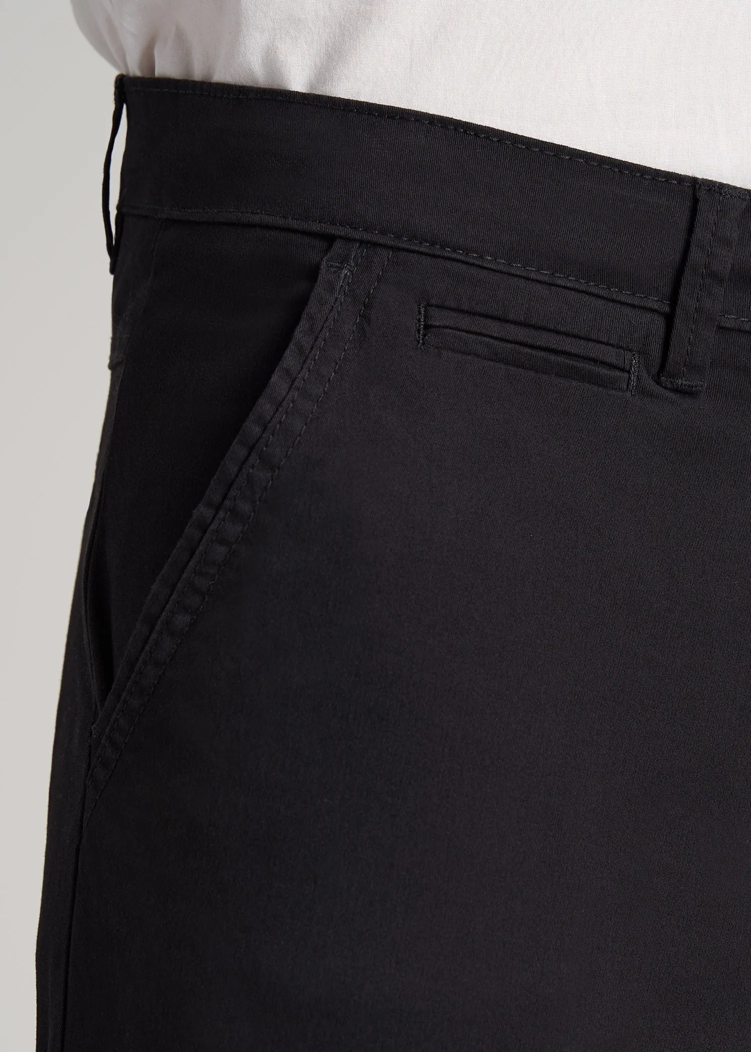 Carman TAPERED Chinos in Black - Pants for Tall Men