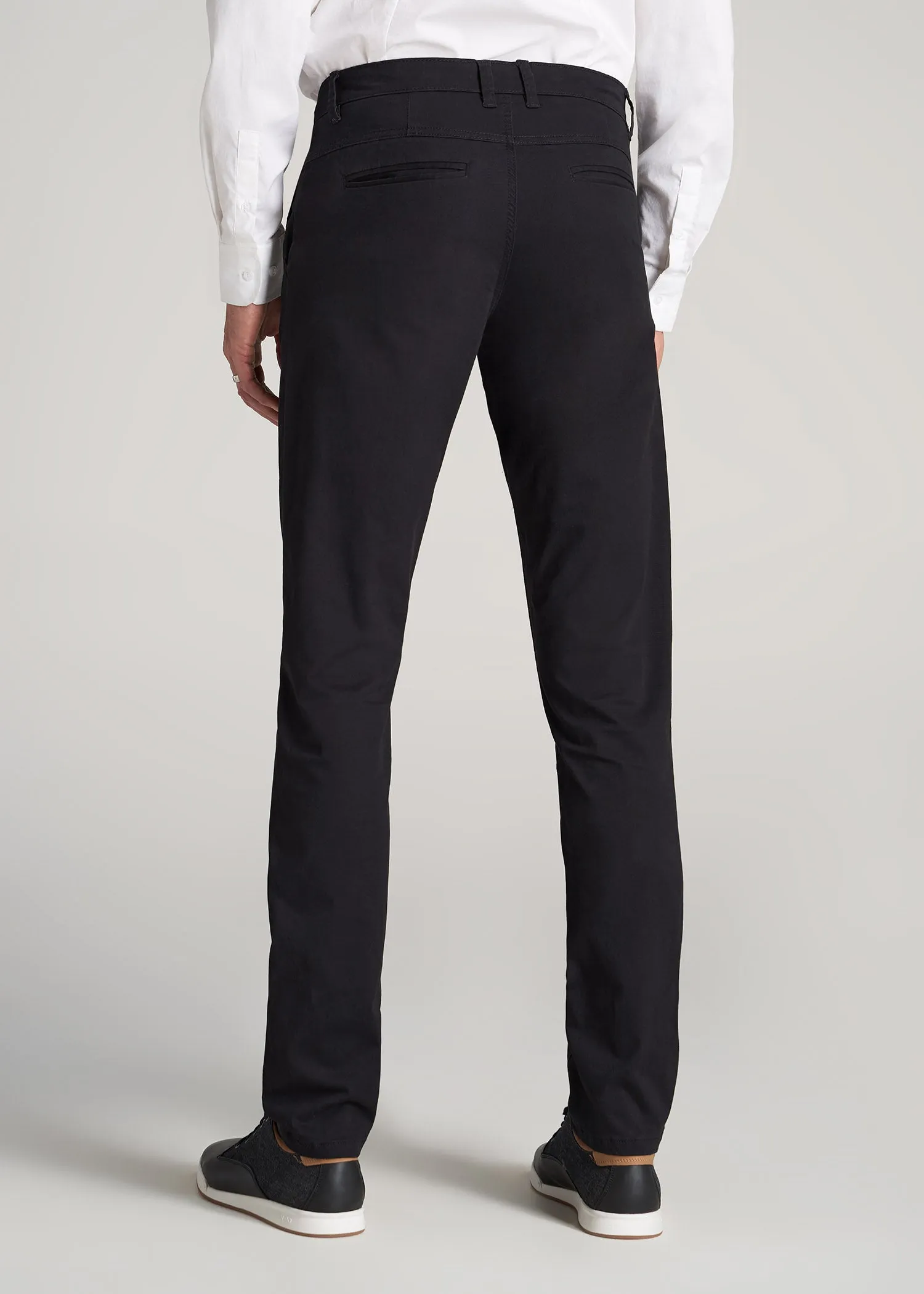 Carman TAPERED Chinos in Black - Pants for Tall Men