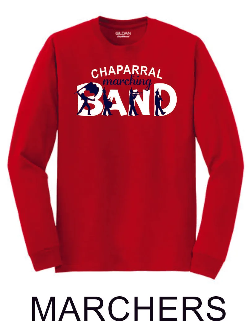 Chap Band Long Sleeve Tee - 3 designs-Matte or Glitter