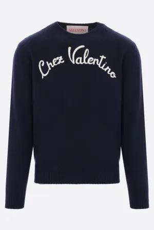 Chez Embroidered Wool Sweater