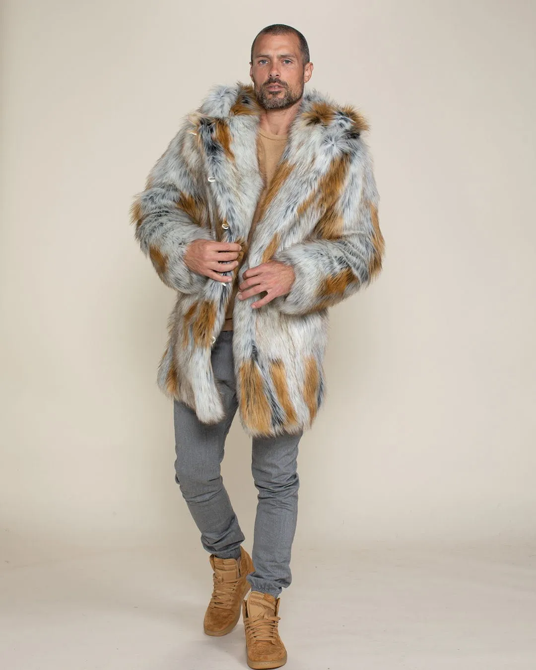 Classic Men's Faux Fur Coat | Arctic Fox