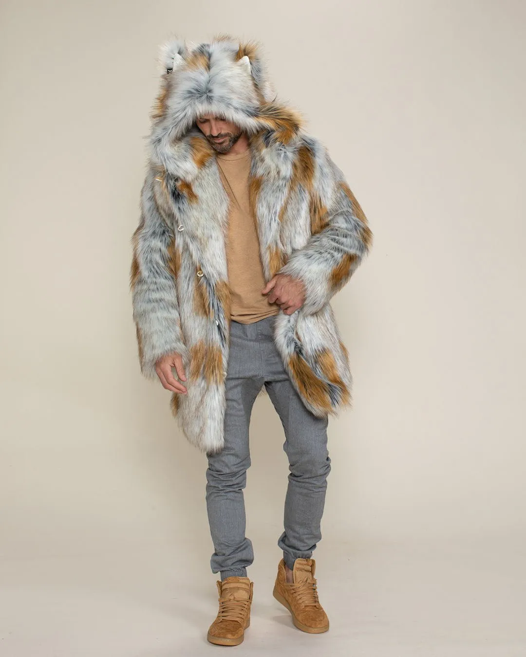 Classic Men's Faux Fur Coat | Arctic Fox