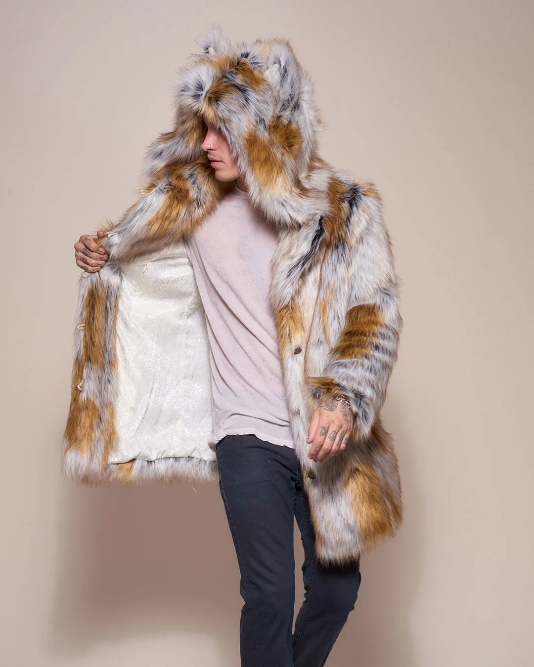 Classic Men's Faux Fur Coat | Arctic Fox