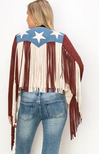 Daredevil Debbie Fringe Jacket w/ Stars