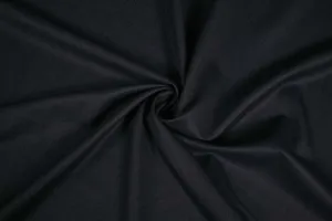 Dark Navy Blue Plain Wool Polyester Blend Suiting Fabric