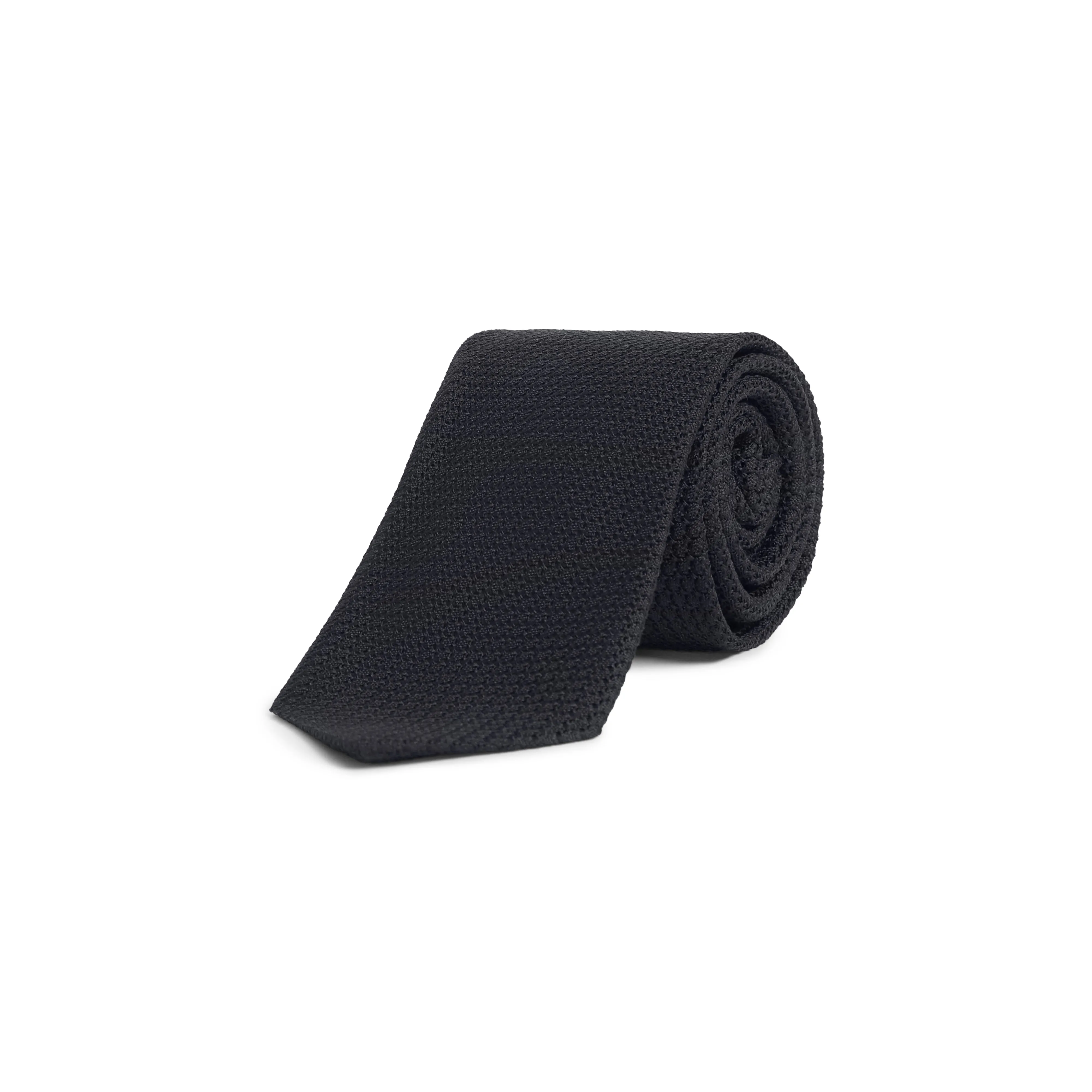 DAVID AUGUST GRENADINE TIE IN BLACK