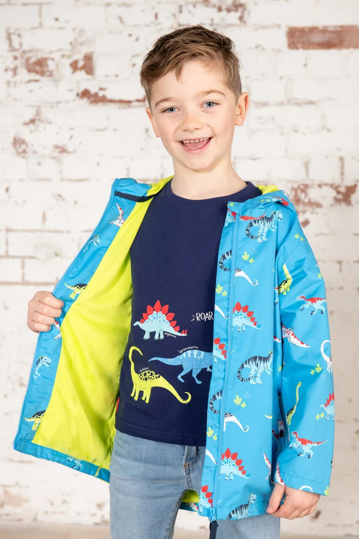 Ethan Jacket -  Blue Dino Print