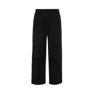 Flap Pocket Cotton Pants in Black