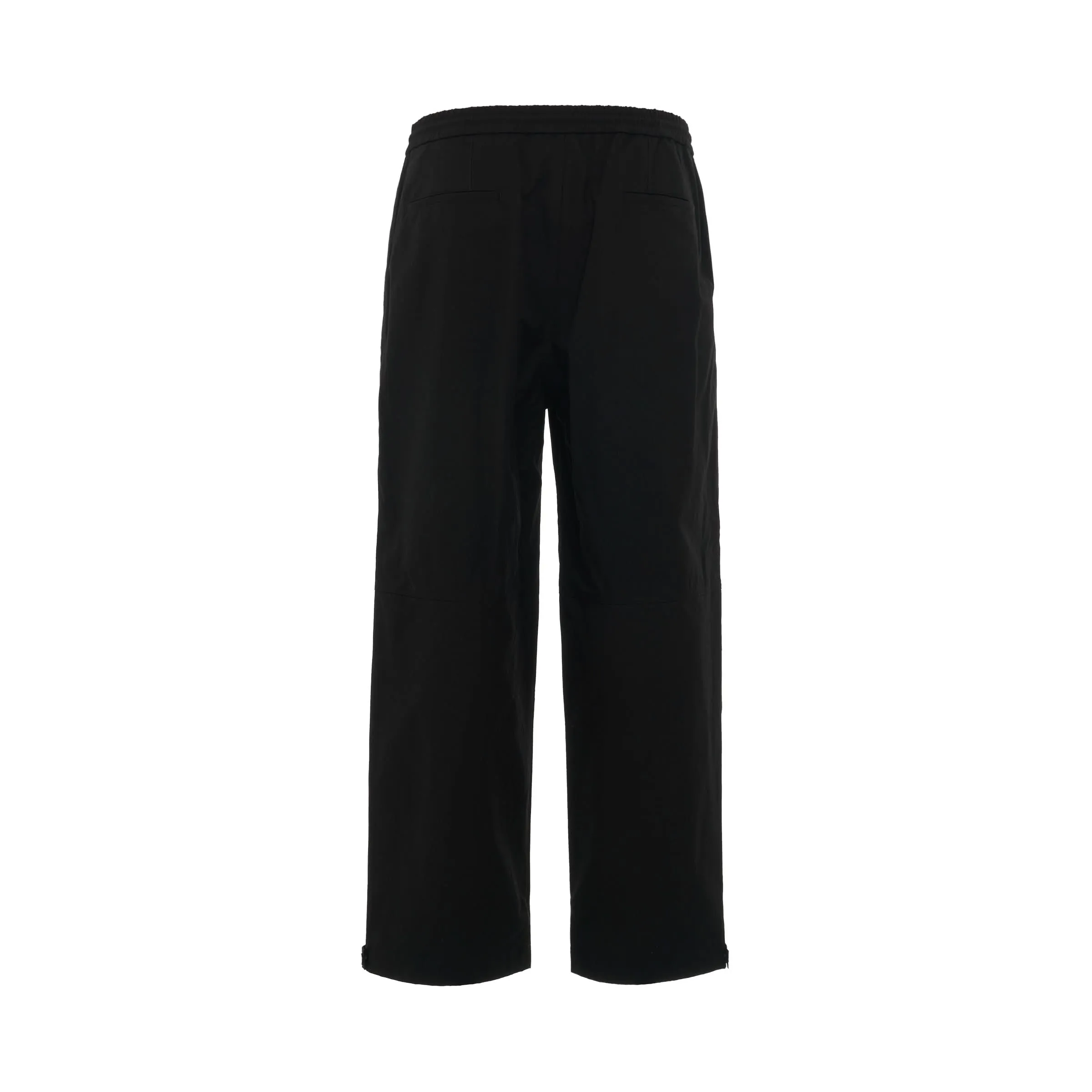 Flap Pocket Cotton Pants in Black