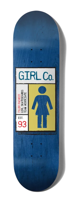 Girl Skateboard Deck Gridbox Tyler Pacheco 8.375"