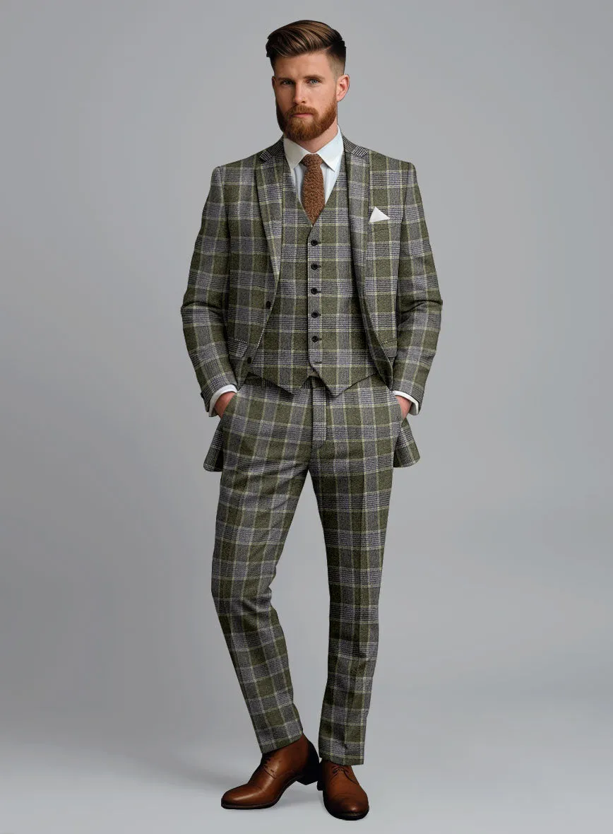 Italian Fabrizio Check Tweed Suit