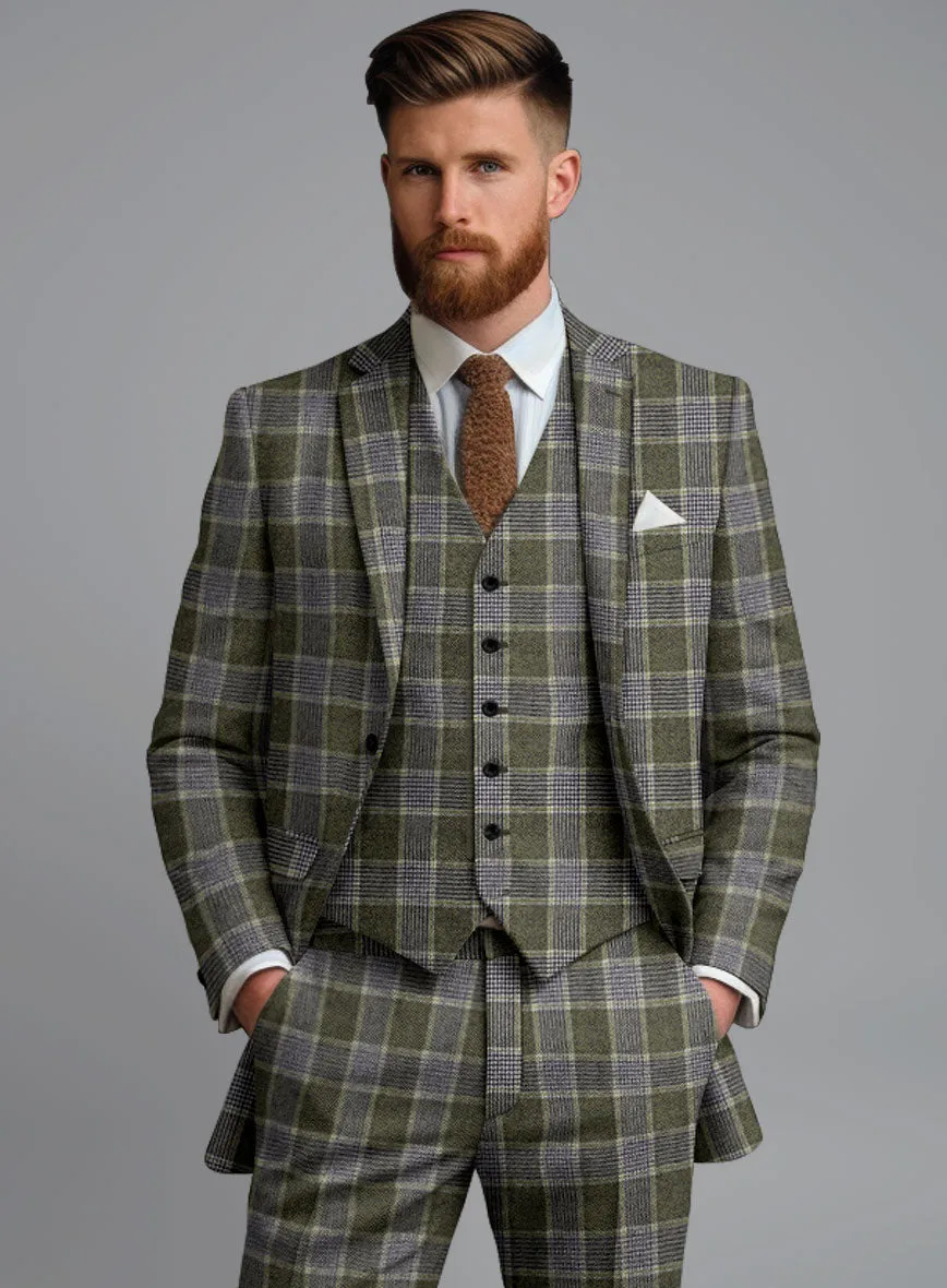 Italian Fabrizio Check Tweed Suit