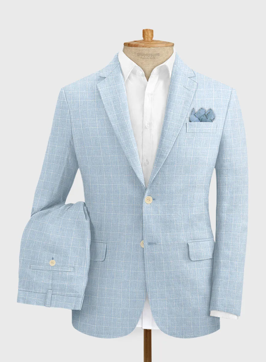 Italian Linen Lusso Blue Suit