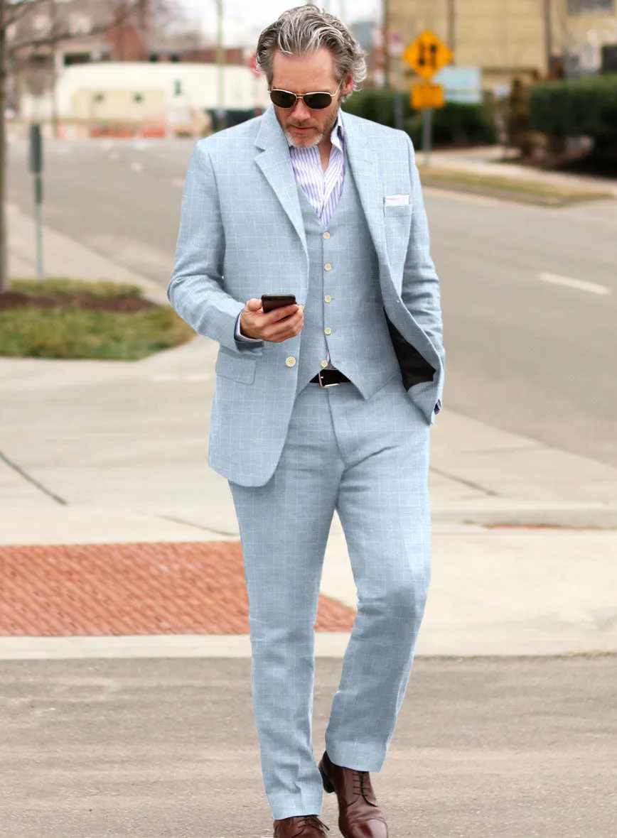 Italian Linen Lusso Blue Suit