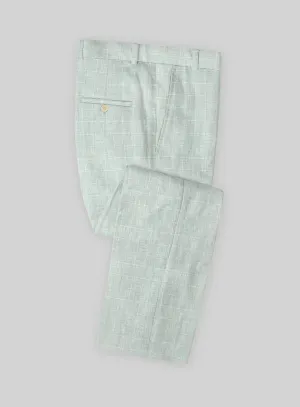 Italian Linen Lusso Summer Green Pants