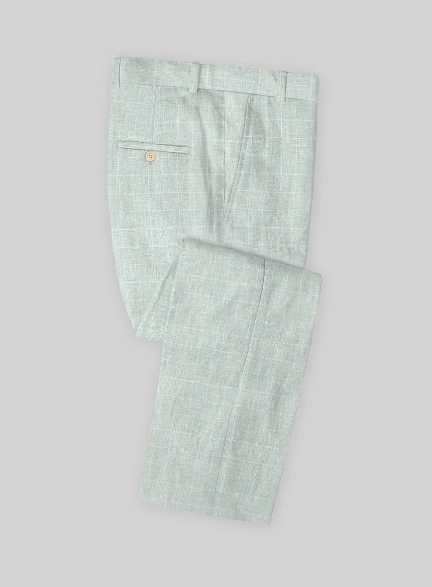 Italian Linen Lusso Summer Green Pants