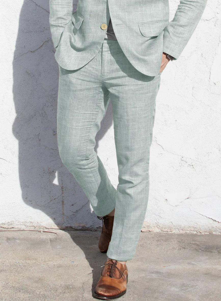 Italian Linen Lusso Summer Green Pants