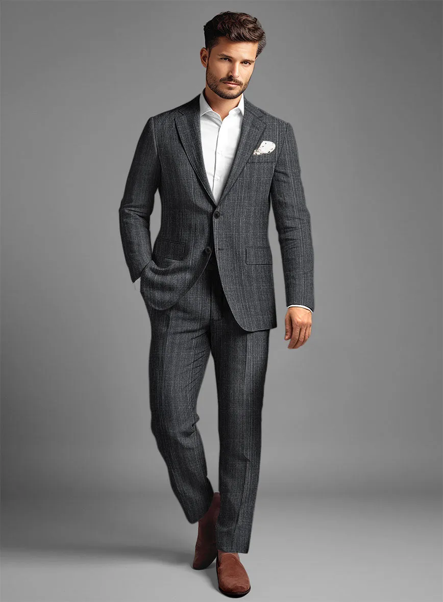 Italian Linen Twilight Dark Blue Suit