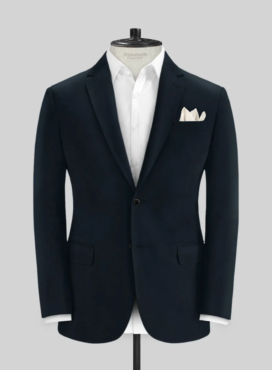 Italian Midnight Blue Cotton Stretch Suit