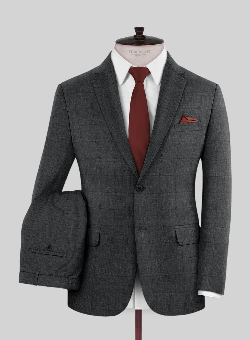 Italian Murano Byunca Dark Gray Wool Suit