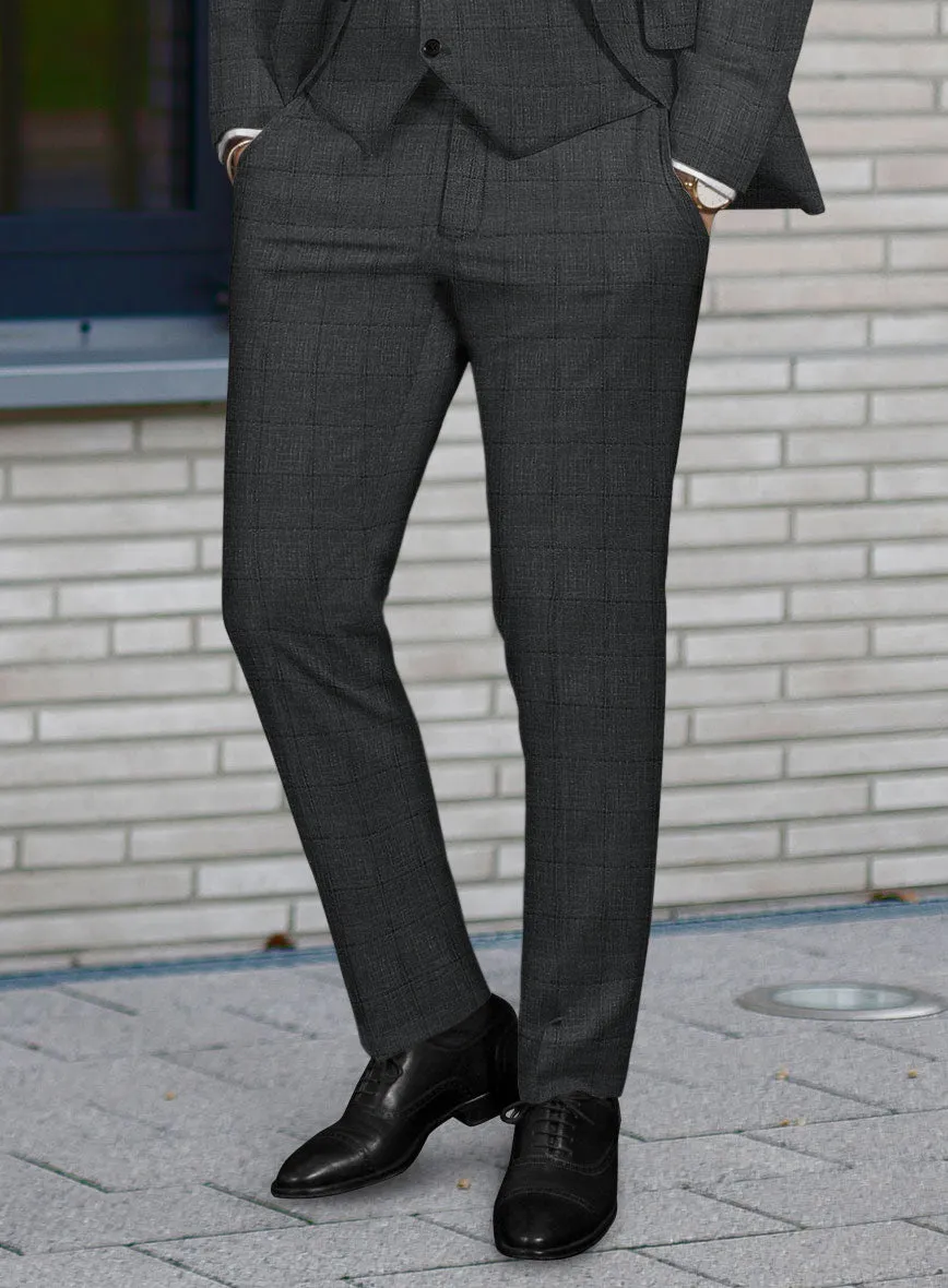 Italian Murano Byunca Dark Gray Wool Suit