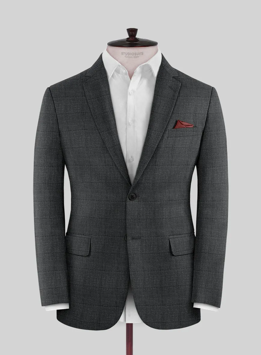 Italian Murano Byunca Dark Gray Wool Suit