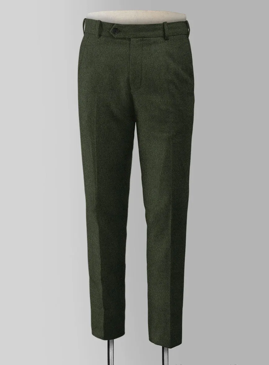 Italian Seaweed Green Tweed Suit