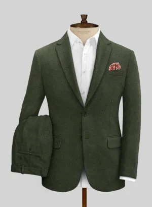 Italian Seaweed Green Tweed Suit