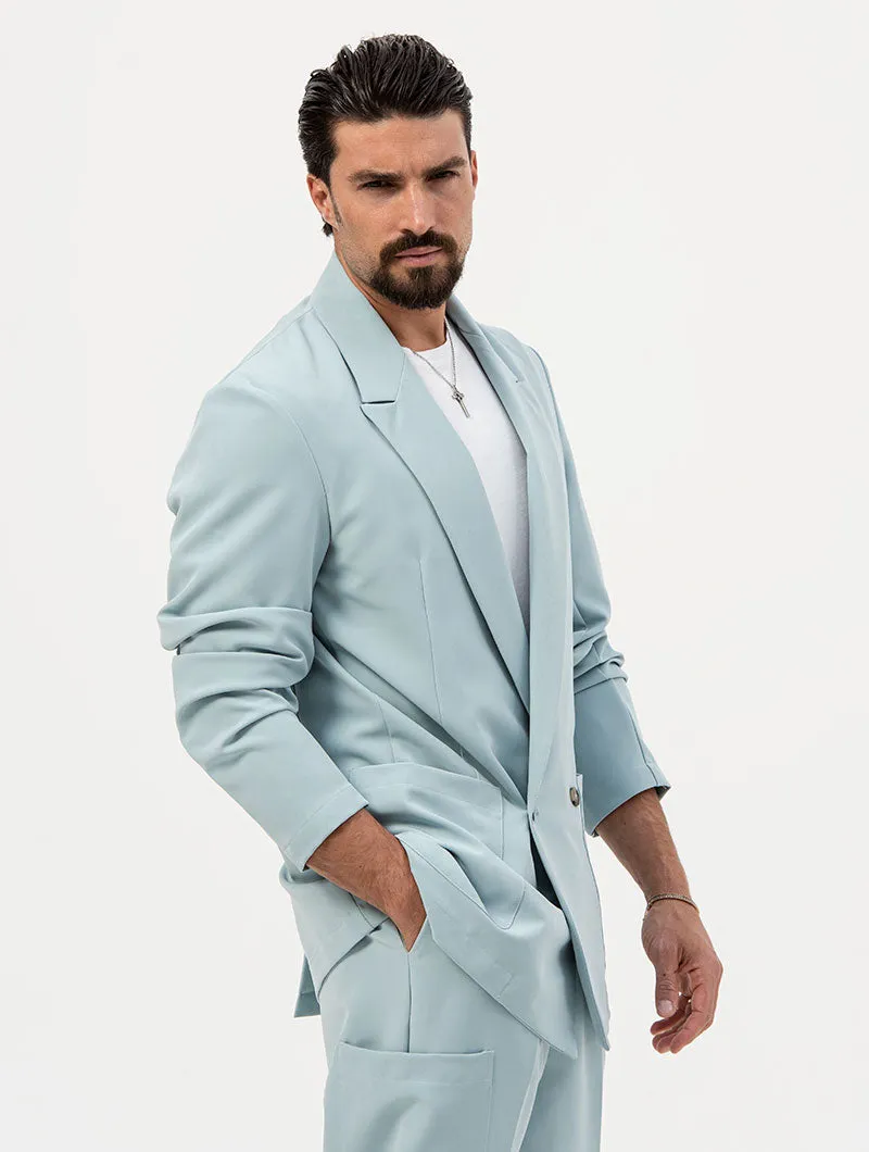 JEREMIAH DOUBLE BREASTED BLAZER IN LIGHT BLUE