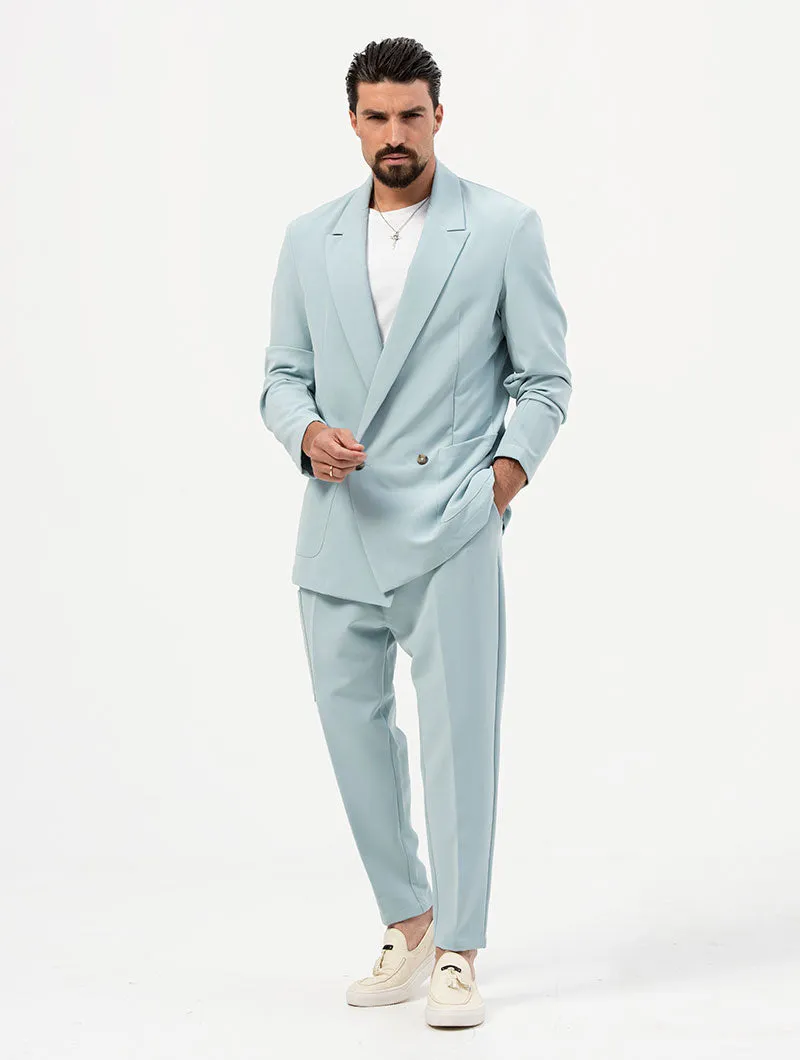 JEREMIAH DOUBLE BREASTED BLAZER IN LIGHT BLUE