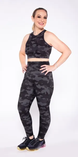 Jet Black Camo - Contour Legging [Final Sale]