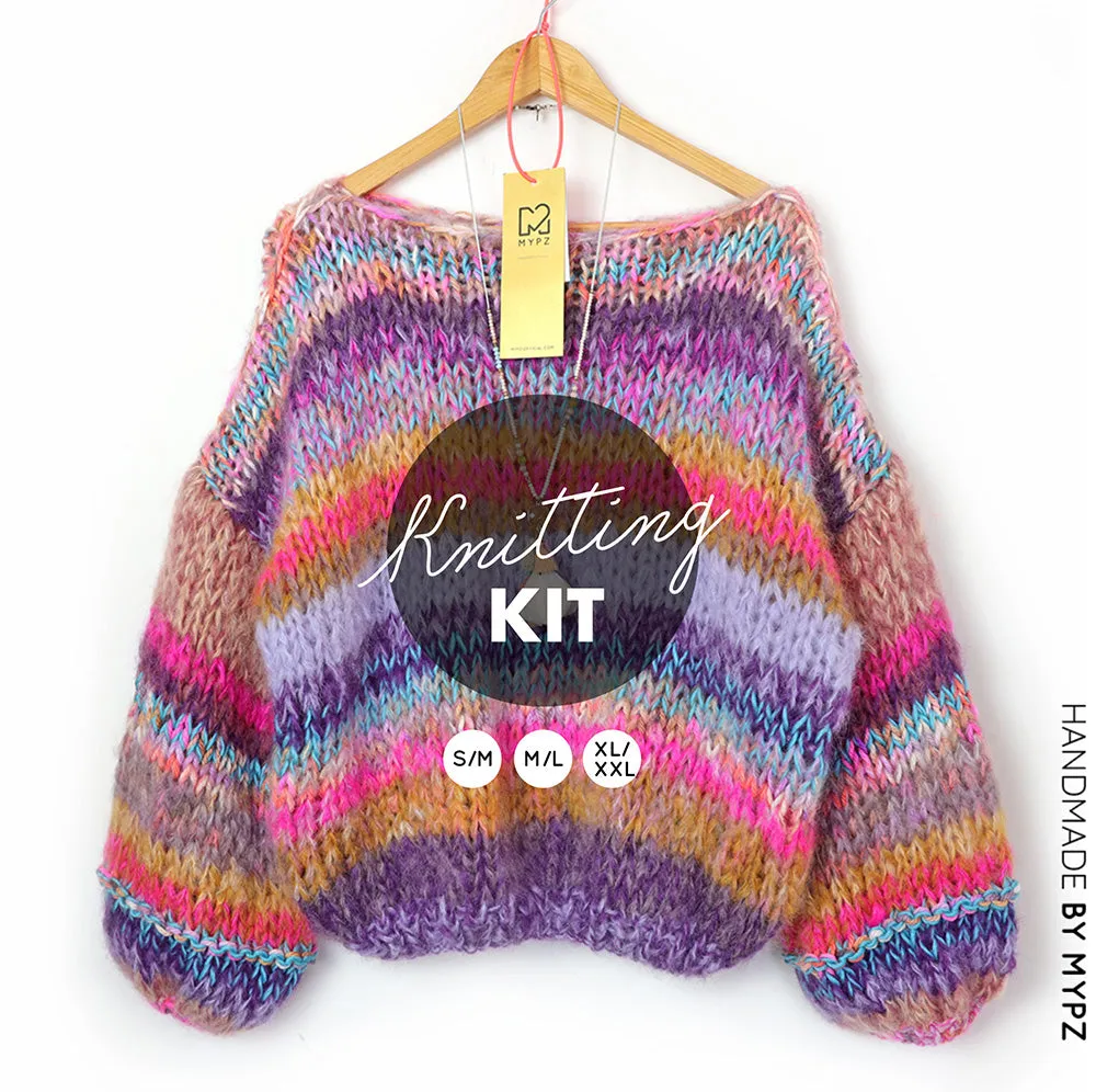 Knitting Kit – MYPZ Chunky Mohair Pullover Paris No15 (ENG-NL-DE)