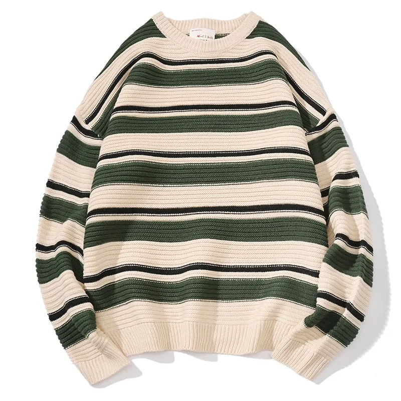 [Korean Style] Dibby High-Quality Striped Sweater