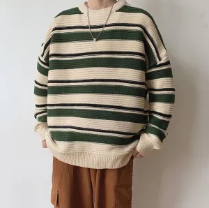 [Korean Style] Dibby High-Quality Striped Sweater