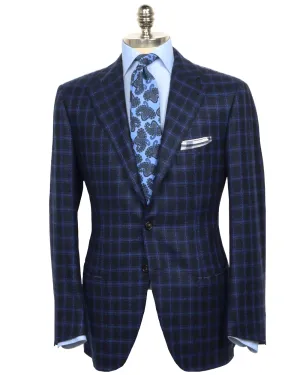 Light Blue and Navy Grid Sportcoat