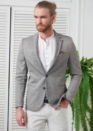 Light Gray Linen Blazer