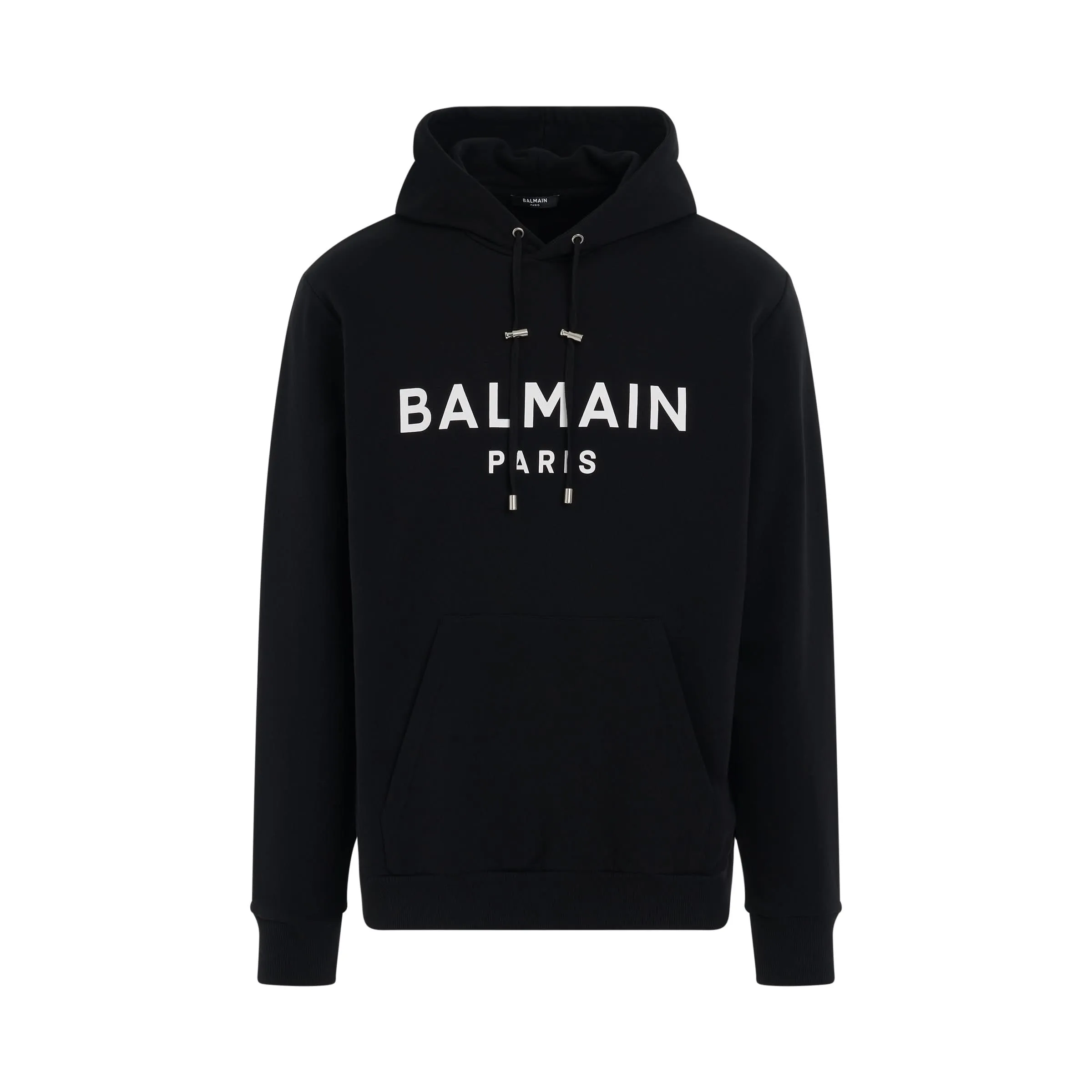 Logo Printed Hoodie in Black/White