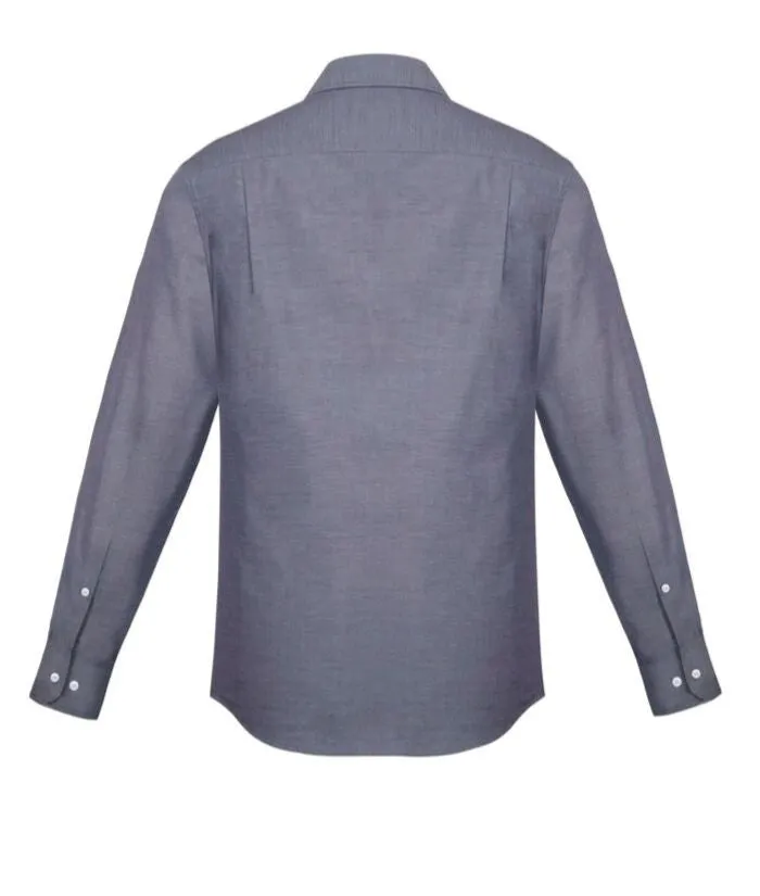 Mens Charlie Classic Fit, Long Sleeve Chambray Shirt