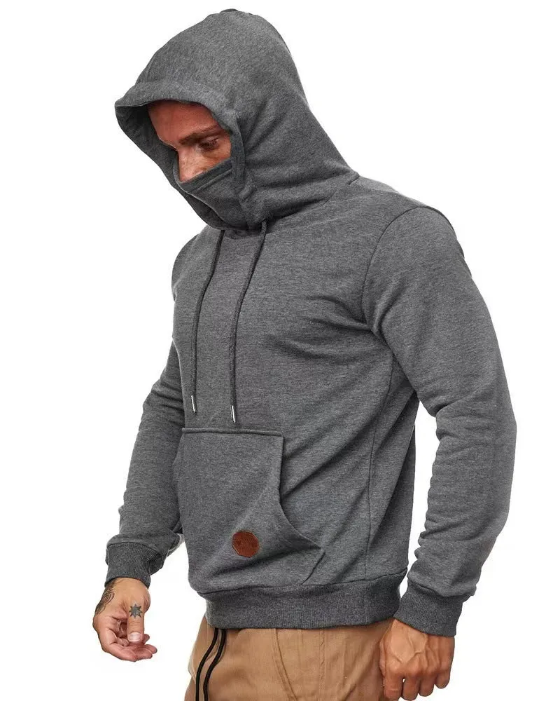 Men's Sportswear Hooded Hoodies Long Sleeve Hoodie Mask